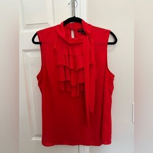 Banana Republic Sleeveless Ruffle Blouse Large